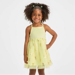 Target Girls Cat & Jack Yellow Dress with Gold Accents